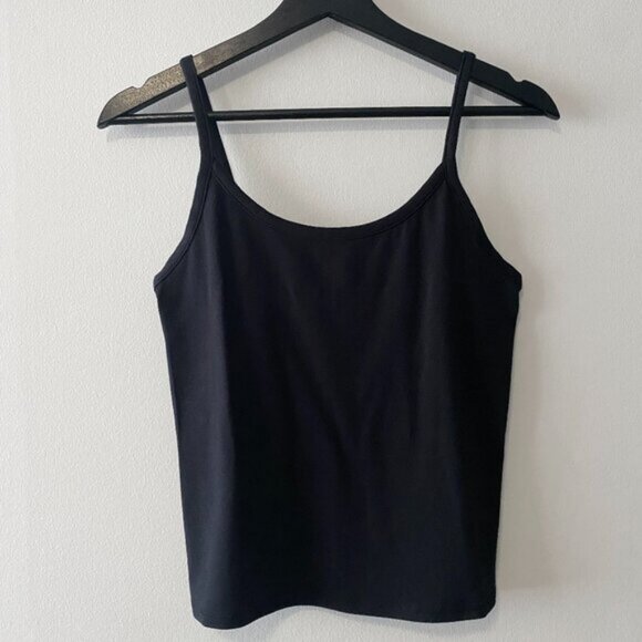 NWT Everlane The Supima Form Spaghetti Strap Cami Black - Picture 1 of 7